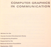 Detail of title page of Computer Graphics in Communication. Please click to see entire image.